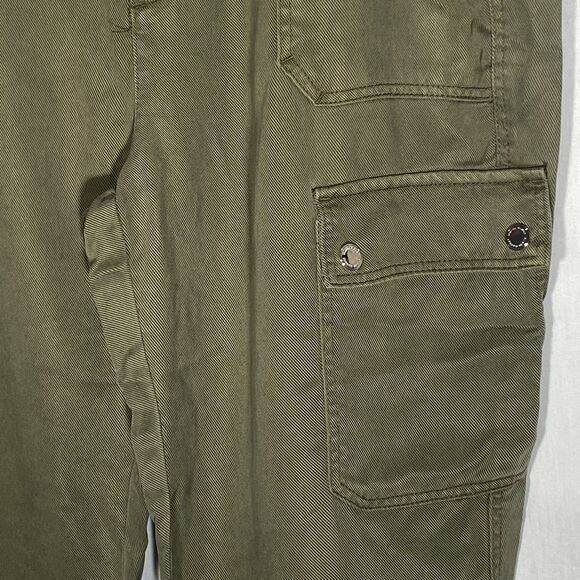 WHITE HOUSE BLACK MARKET Pants Straight Ankle Cargo High Waist Womens 14L Green - Picture 4 of 9